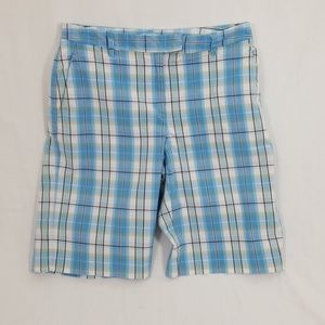 Lady Hagen blue plaid women's shorts size 8
